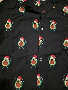 Free Planet Men's Size Medium Christmas Avocado Shirt - Picture 1 of 7