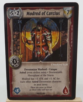 WARLORD Saga of the Storm CCG Character Card MODRED OF CARCIUS 120/162 - Image 1 of 2