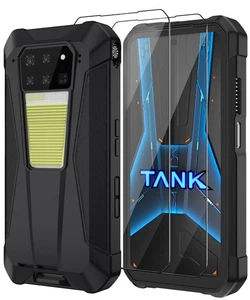 8849 Tank 3 Pro Phone Case, Anti-Slip Soft Silicone Protective Case Cover Bla... - Picture 1 of 7
