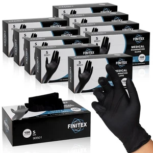Black Nitrile Disposable Medical Exam Gloves - Case of 1000 PCS 6mil Glove Po... - Bild 1 von 9
