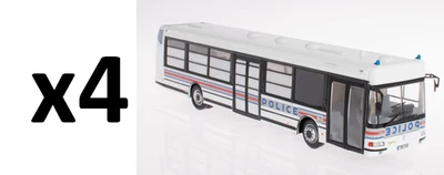 Lot 4 Autobus Irisbus Agora Police Nationale 2002 échelle 1/43 Hachette Bus Car - Immagine 1 di 4