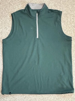 Adidas Vest Mens Large Green 1/4 Zip Golf Climacool Activewear Outdoor Stretch - Image 1 of 3