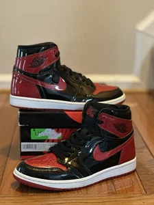 Air Jordan 1 Retro OG High Patent Bred 555088-063 Talla 8 - Imagen 1 de 6