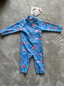 John Lewis All In One Girls Swimsuit Sunsuit 2 Years NWT - Picture 1 of 3