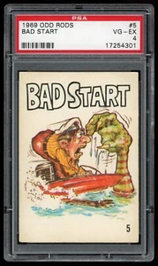 1969 Donruss Odd Rods Sticker #05 Bad Start PSA 4 - Picture 1 of 2