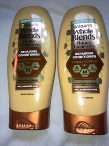 Garnier Whole Blends Repairing Conditioner, Honey Treasures, 12.5 fl oz 2 Pack - Picture 1 of 2