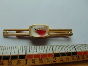 Vintage ANSON tie clasp with hand tied fly- gold tone - Picture 1 of 3