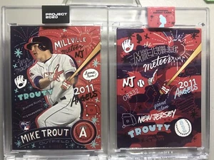 Project 2020 Sophia Chang 🔥Artist Companion & Card #142 Mike Trout -2 Card Lot - Picture 1 of 3
