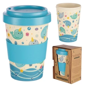 Narwaii & Friends Narwhal Reusable Screw Top  Travel Mug BAMB34 - Picture 1 of 1