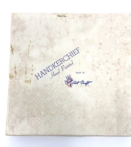 Caribe Art Craft Puerto Rico Handkerchiefs Set Of 3 Original Box Hand Painted - Picture 1 of 7