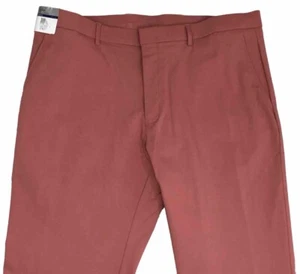 Pantalones para hombre Ralph Lauren de ajuste moderno 38 x 32 rojo claro NUEVOS elásticos delanteros planos - Imagen 1 de 7