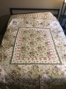 Rachel Ashwell Treasures CHESTERFIELD Floral Quilt Shabby Chic Queen SZ 89x90 - Picture 1 of 10