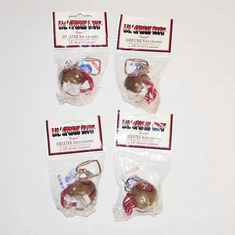 Lil’ Sports Brat Deluxe Keychains SF Official Licensed NFL 49ers Y2K Helmet Lot Cover