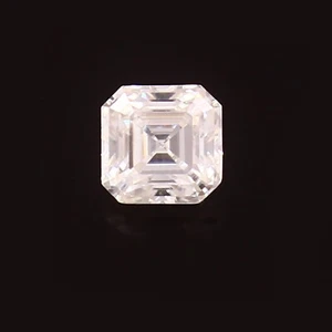 White D Color VVS1 Moissanite Asscher Cut Gemstone Lab Created Diamond 5x5 MM - Picture 1 of 6