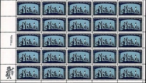 1935-1985 SOCIAL SECURITY ACT MNH Block 25 x 22¢ STAMPS: #2153, 50th Anniversary - Picture 1 of 4