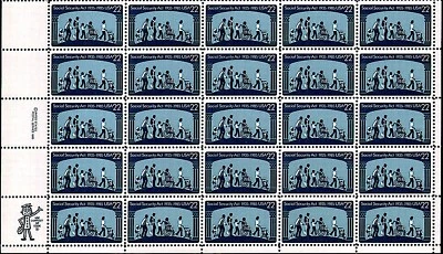 1935-1985 SOCIAL SECURITY ACT MNH Block 25 x 22¢ STAMPS: #2153, 50th Anniversary - Image 1 of 4