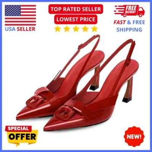 Elegante Slingback Kitten Heels: geschlossene Zehenpartie niedriger Absatz Pumps – Damengröße 8 - Bild 1 von 7