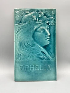 J.G. & J. F. Low Art Tile Works 1885 Shakespeare’s Hamlet - Ophelia “He Is Dead… - Picture 1 of 19