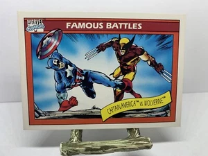 Captain America VS Wolverine - 1990 Marvel Comics Card Series 1 - Famous Battles - Picture 1 of 4