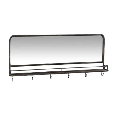 Mirror Coat Rack Black With & 6 Hooks by Ib Laursen - Image 1 of 3