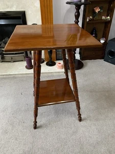 Detailed turned Square Side, Wine or Sofa Table - Picture 1 of 5