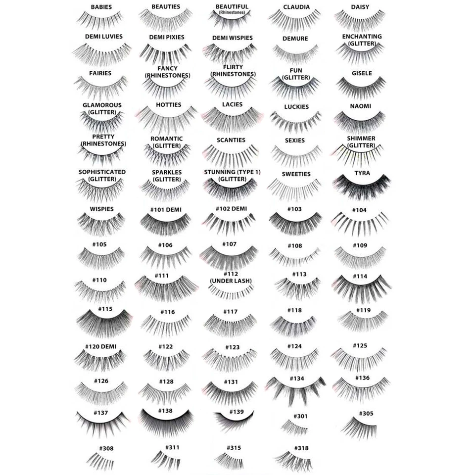 (PICK ANY!) 10 Pairs Ardell False Eyelashes Fake Lashes Invisibands Black - Image 1 of 1