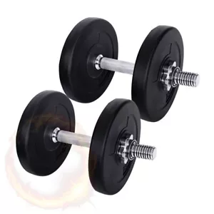 15KG Dumbbells Dumbbell Set Weight Training Plates Home Gym Fitness Exercise - Picture 1 of 8