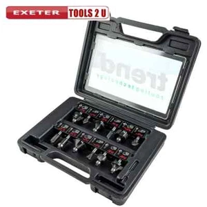 TREND SET/SS8X1/4TC 12 PIECE 1/4IN SHANK TCT ROUTER CUTTER SET - Picture 1 of 4