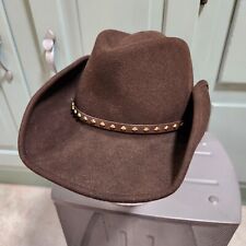 VTG Renegade Headwear Brown Cowboy Hat Lite Felt 100% Wool USA Made Mens S Small