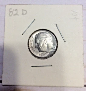 1982-D Roosevelt moneda de diez centavos EE. UU. Moneda exacta en la foto - Imagen 1 de 3