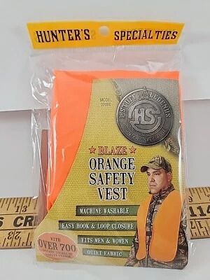 NEW! Hunters Specialties Adult Super Quiet Safety Vest, Blaze Orange 02000 - Image 1 of 2