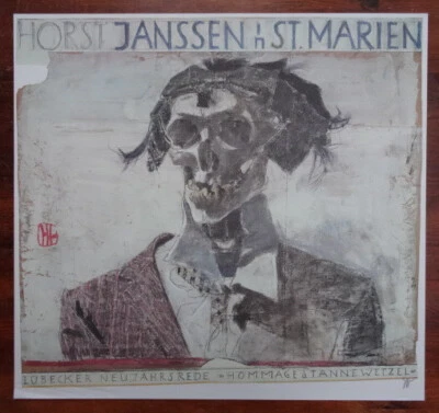 Horst Janssen " Hommage à Tannewetzel " Neujahrsrede, St. Marienkirche zu Lübeck - Bild 1 von 4