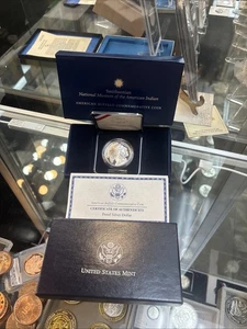 2001-P Buffalo $1 Commemorative Coin Proof Silver Dollar, OGP & COA - Picture 1 of 6