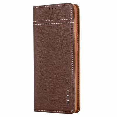 Luxury Genuine Leather For Samsung Galaxy Phone Wallet Case Magnetic Flip Cover - Image 1 of 4