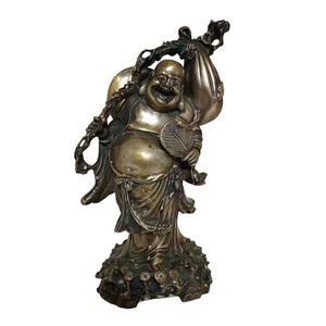 Réplica de estatua de bronce de Buda sonriente - Imagen 1 de 6