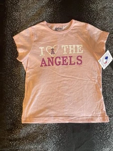 I Love Angels Youth T Shirt Pink Size Small Youth Sport Shirt LA Angels - Picture 1 of 6