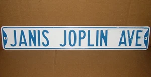 Rare Janis Joplin Ave Avenue 3-Foot Long Steel Enamel Painted Street Road Sign - Picture 1 of 2