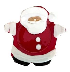 Department 56 Schmelzglas Weihnachtsmann Schale rot weiß Schlüssel, Süßigkeiten, Schmuckschale - Bild 1 von 5
