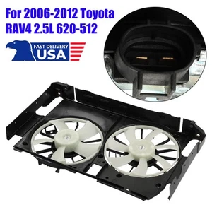 Engine Radiator Cooling Fan Assembly Fits 2006-2012 Toyota RAV4 2.4L 2.5L 621320 - Picture 1 of 14
