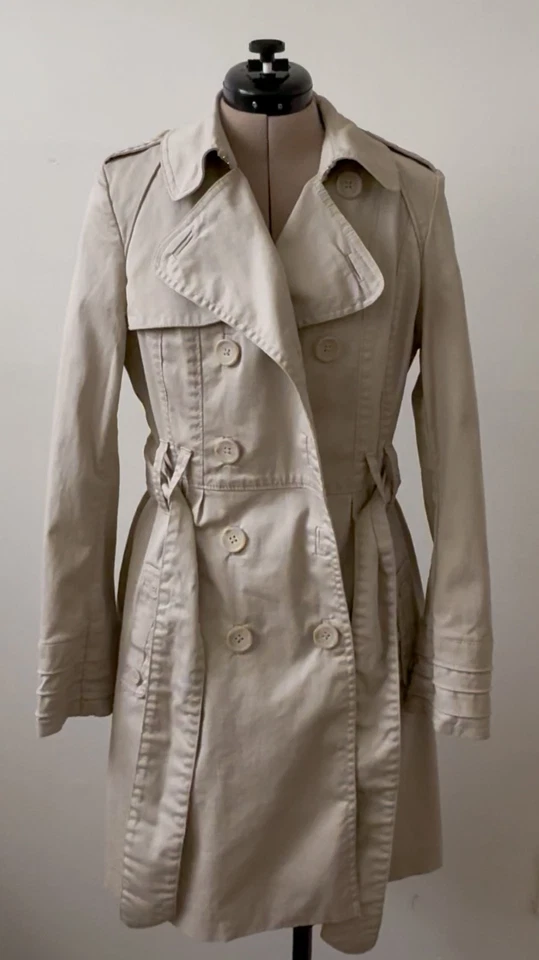 Gabardina DKNY con cinturón beige/bronceado para mujer talla mediana Foto 1 de 4