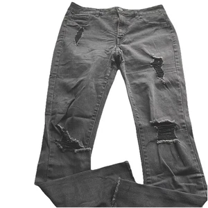 Pantalones de mezclilla Refuge negros para mujer talla 10 ajustados cómodos flexibles diseño de 5 bolsillos cremallera - Imagen 1 de 9