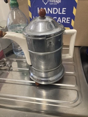 Kosy Kraft Vintage coffee pot with chrome casing - Ellgreave Pottery 20 Cm - Image 1 of 4