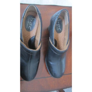BOC Born Concept  Women’s 8 M Black Leather Mules Shoes 2" heel  Excellent Cond. - Picture 1 of 6