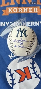 New York Yankee Hall Of Fame Reggie Jackson Autograph NY Yank Stitch Logo Ball - Picture 1 of 3