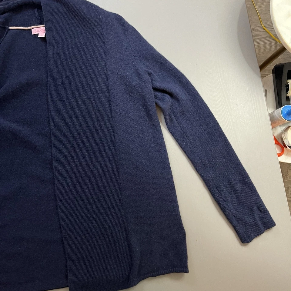 Cárdigan Cashmere Lilly Pulitzer Frente Abierto Azul Marino, Talla XS Foto 1 de 4