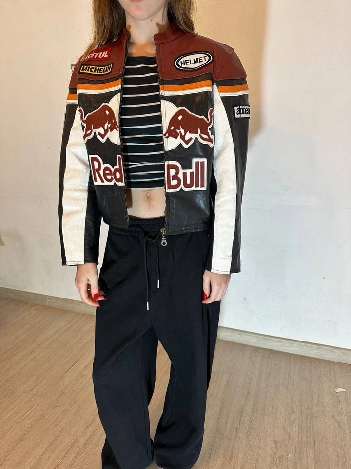Chaqueta de carreras de cuero Red Bull Top Gear vintage Foto 1 de 4