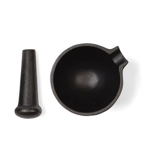 Mortar and Pestle, Cast Iron, Black - Bild 1 von 4