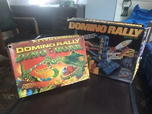 Vintage Domino Rally Deluxe Set 1989 Pressman Plus Domino Rally Dino Roar - Picture 1 of 24