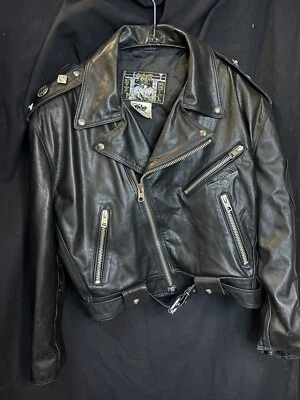 Chaqueta para hombre vintage de cuero negro parasuco talla m fuerzas especiales. EXCELENTE ESTADO! Foto 1 de 4