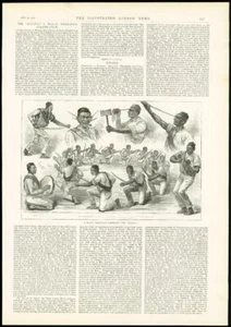 1888 - Impresión Antigua Malaya Ceremonia Religiosa "Kalifa" DANZA (025) - Imagen 1 de 1